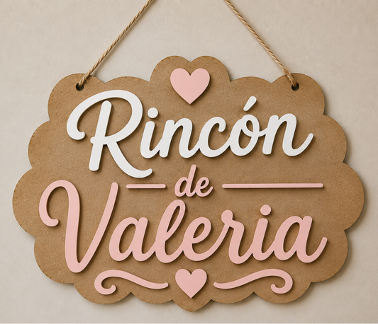 Cartel Madera con Nombre o Frase personalizada