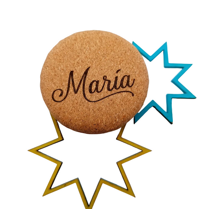 Espejo de corcho personalizado