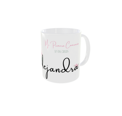 Taza Primera Comunión con nombre niña