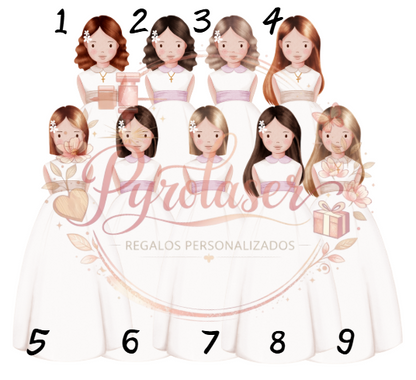 Taza Primera Comunión con nombre niña