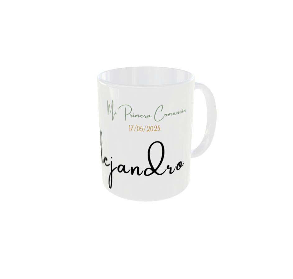 Taza Primera Comunión con nombre niño