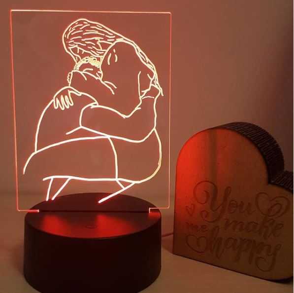 Lámpara LED Personalizada - Regalo ideal para parejas y amigos