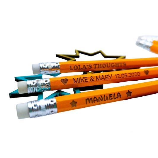 Lápiz clásico personalizado. Nombre o frase