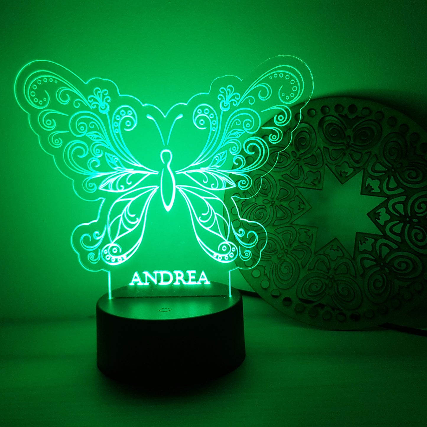 Lámpara LED Mariposa personalizada con nombre