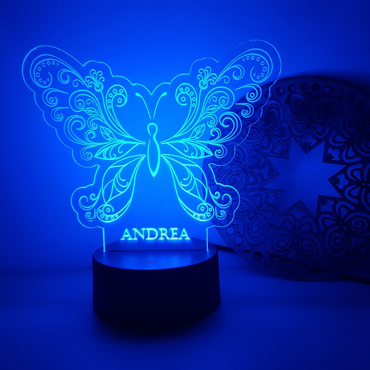 Lámpara LED Mariposa personalizada con nombre