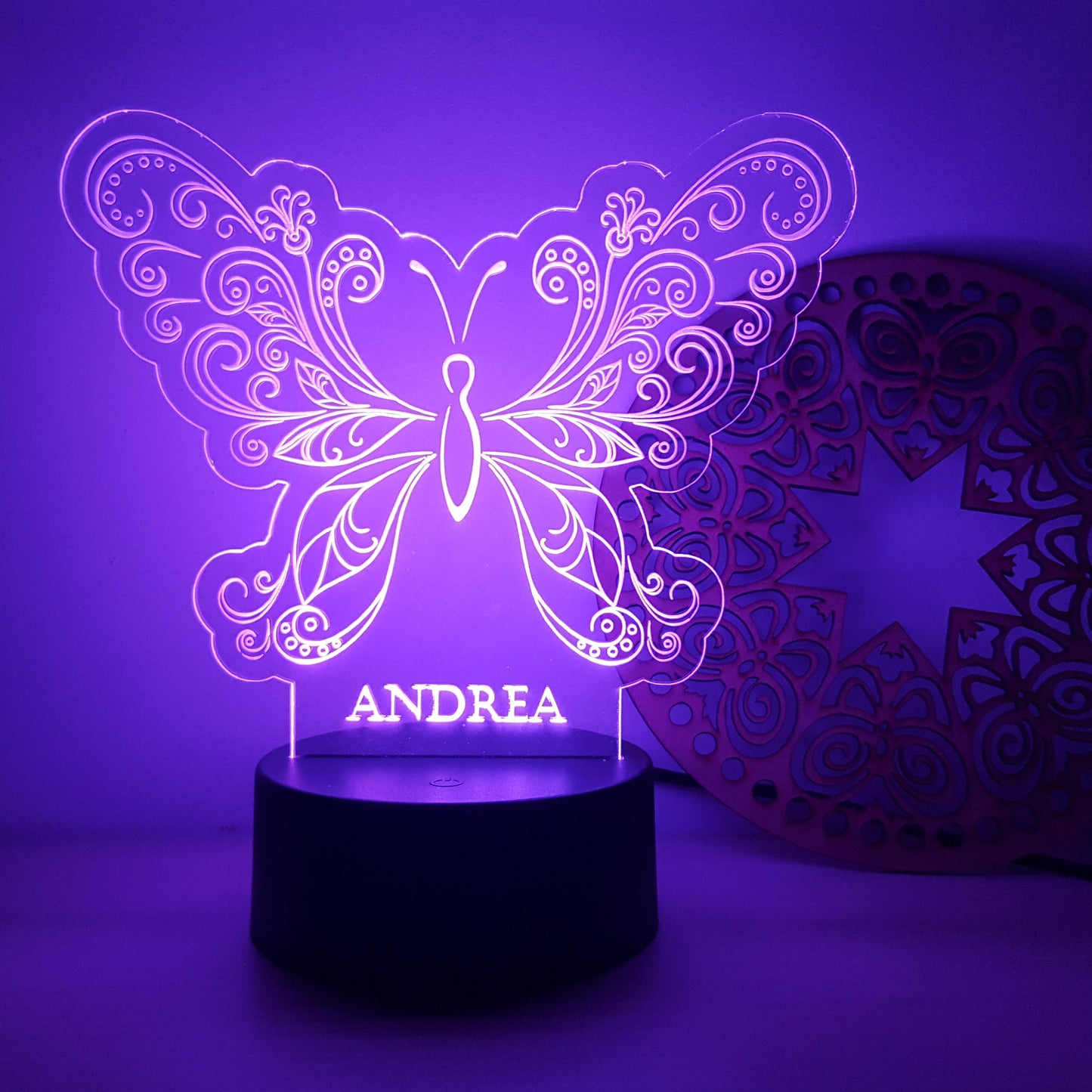 Lámpara LED Mariposa personalizada con nombre