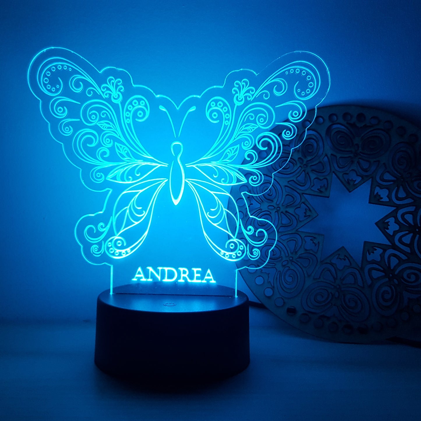 Lámpara LED Mariposa personalizada con nombre