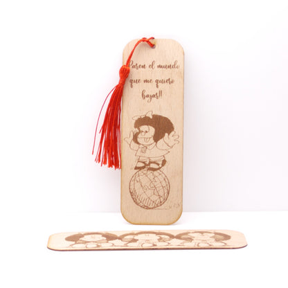 Marcapáginas Mafalda Madera