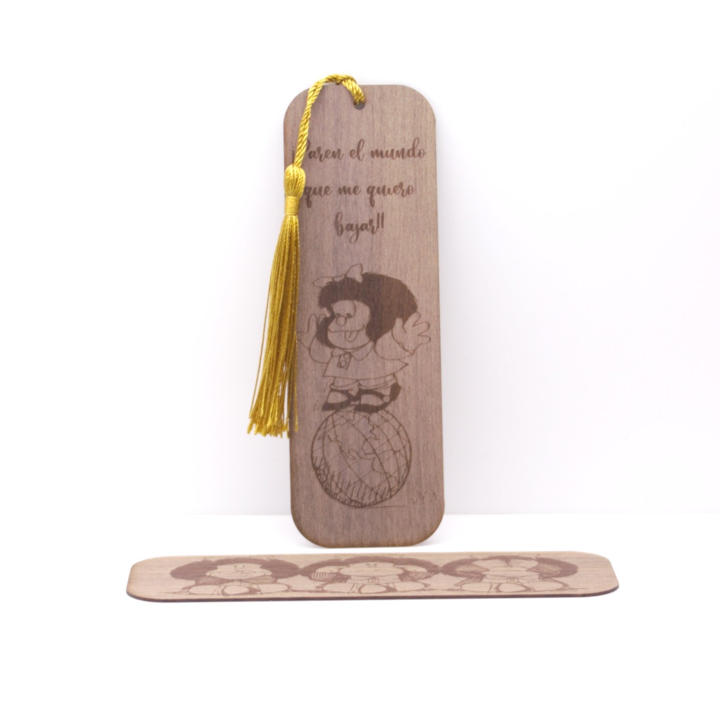 Marcapáginas Mafalda Madera