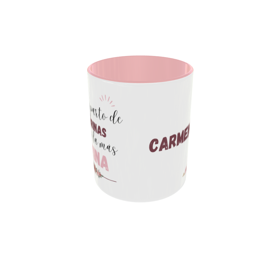 Taza "la madrina más divina" personalizada con nombre