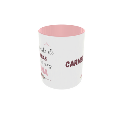 Taza "la madrina más divina" personalizada con nombre