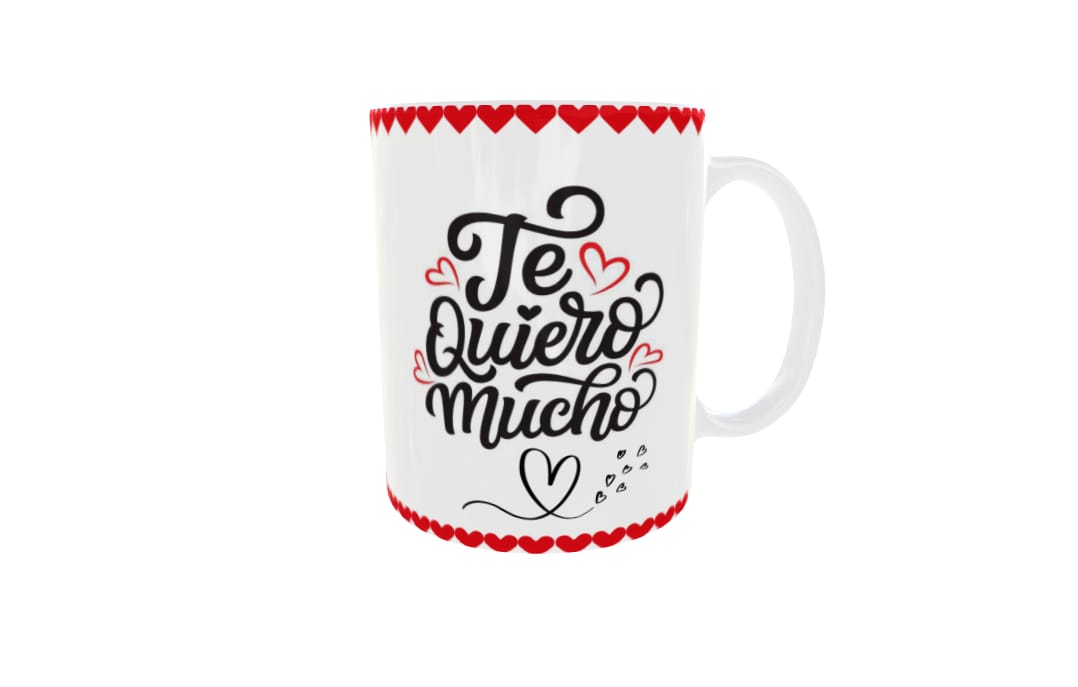 Taza "Amor y corazones"