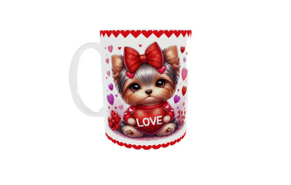 Taza "Amor y corazones"