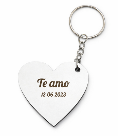 Llavero blanco personalizado con canción